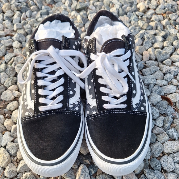 Vans Men's Black and White Polka Dot Shoes Baker Dollin 12 - Picture 3 of 14